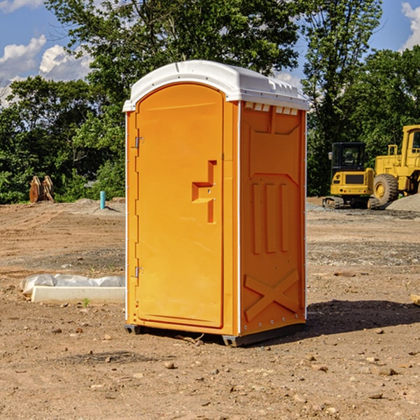 how often are the portable restrooms cleaned and serviced during a rental period in Plainville Georgia